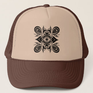 Casquette Oeil ornemental - Style de tatouage botanique Weir