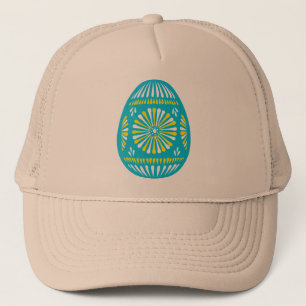 Casquette Oeuf de Pâques décoré de bleu poudré