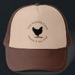 Casquette OEufs frais vintages<br><div class="desc">Améliorez votre ferme familiale ou familiale avec ce magnifique autocollant vintage en carton d'oeuf que cercle de tache de café avec illustration de poulet. Customisez avec votre propre nom de famille et assurez-vous de consulter notre magasin pour plus d'articles de cette collection et choisissez entre différentes couleurs qui répondent à...</div>