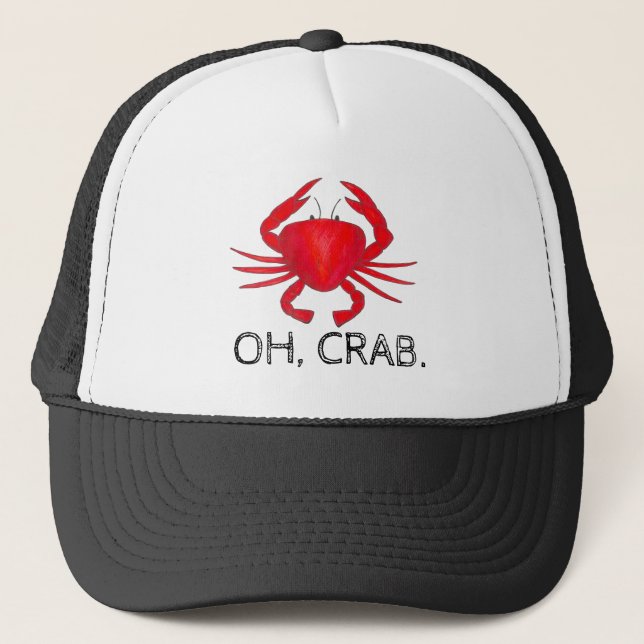 Casquette Oh, Crab (Crap) Red Baltimore Maryland Crabs Hat (Devant)
