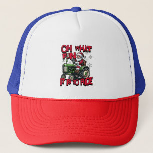 Casquette Oh Quelle Joie De C'est De Monter Noël Agriculteur
