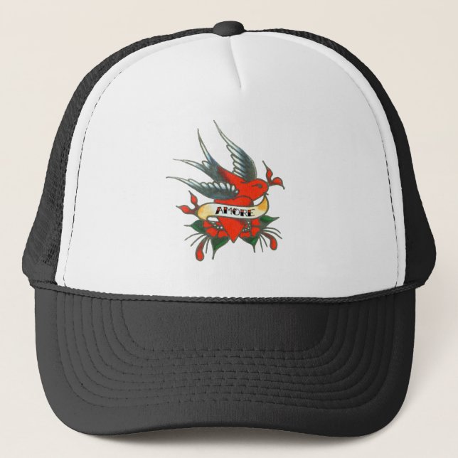 Casquette Oiseau de tatouage d'Amore (Devant)