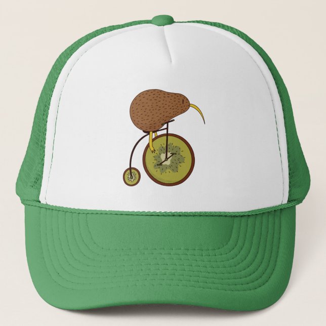 Casquette Oiseau Kiwi Cool sur Design de Fruit de Kiwi (Devant)
