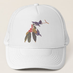 Casquette Oiseaux de Paruline Céruleenne d'Audubon aux baies