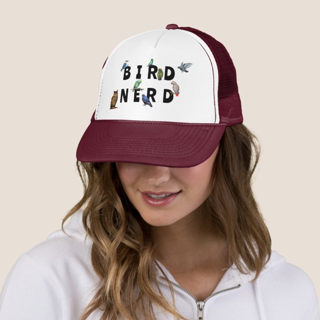 Casquette OISEAUX NERD, perroquets, hibou, pigeons, kookabur (En situation)