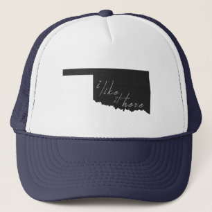 Casquette Oklahoma J'Aime Ça Ici L'État Silhouette Noir