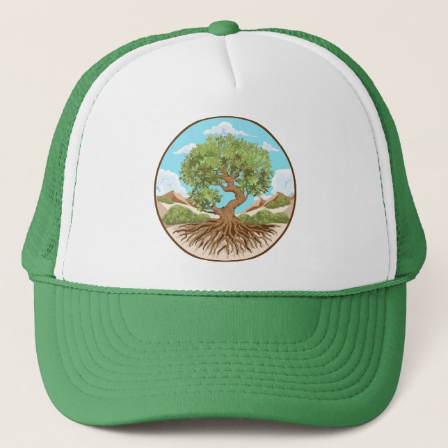 Casquette Olive tree Symbole de paix dans la Palestine libre (Devant)