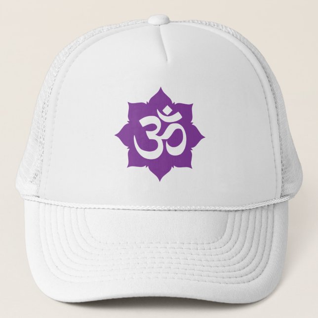 Casquette OM Namaste Spirituelle Lotus Fleur Yoga (Devant)