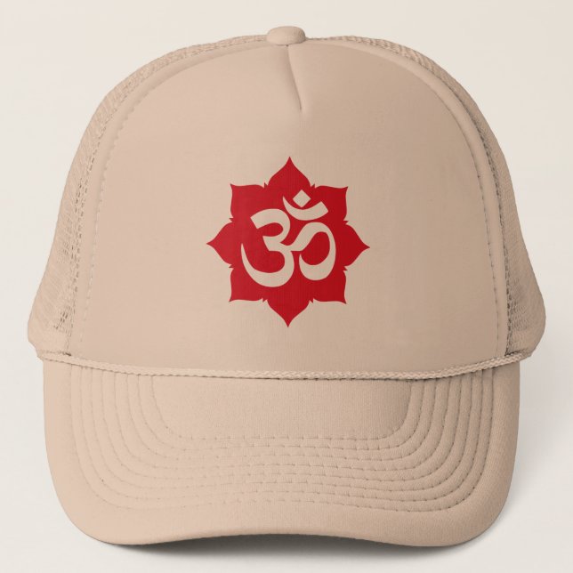 Casquette OM Namaste Spirituelle Lotus Fleur Yoga (Devant)