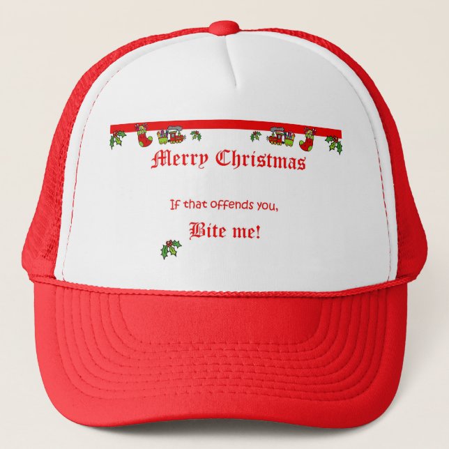 Casquette On dit MERRY NOËL ! (Devant)