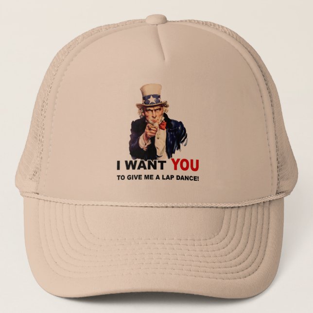 Casquette Oncle Sam VEUT VOUS LAPDER (Devant)