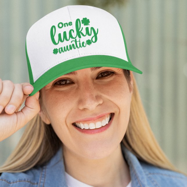 Casquette One Lucky Auntie Funny St Patrick Day (Créateur téléchargé)
