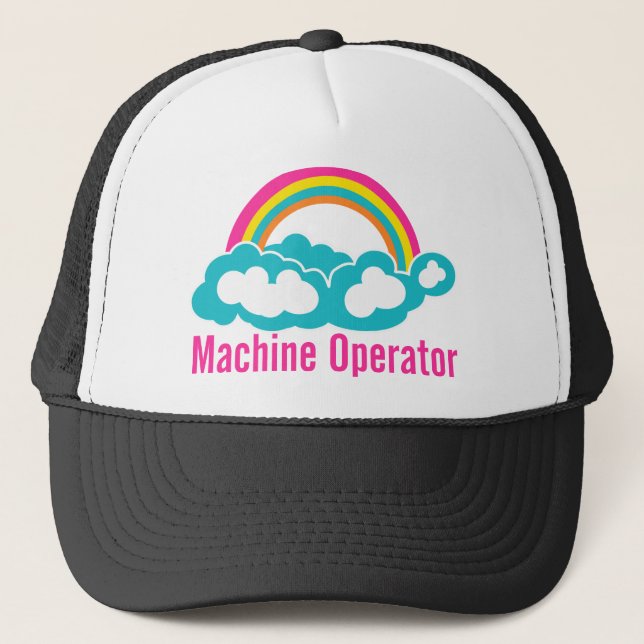 Casquette Opérateur de machine arc-en-ciel Cloud (Devant)