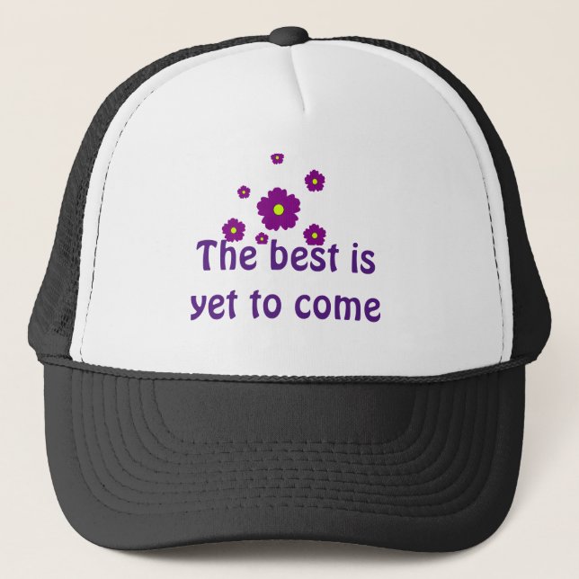 Casquette optimiste : Le mieux est de vous attendr (Devant)