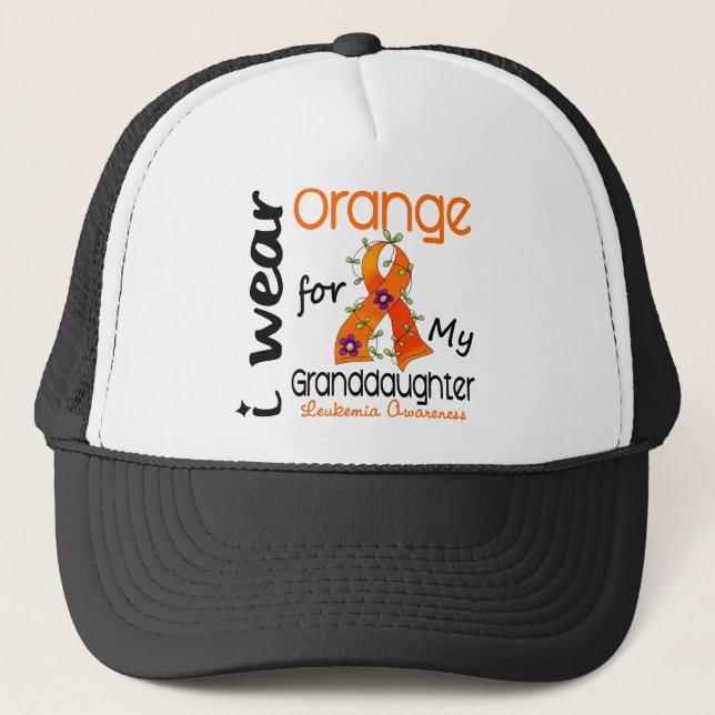 Casquette Orange d'usage de la leucémie I pour ma (Devant)