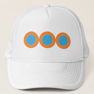 Casquette Orange en points bleus
