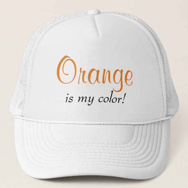Casquette Orange Est Ma Couleur Citation Mignonne (Devant)