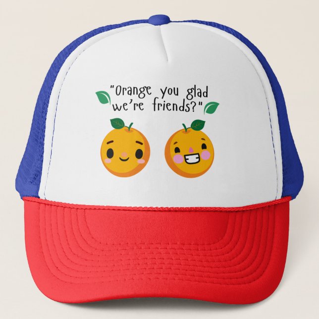 CASQUETTE ORANGE QUOTE (Devant)