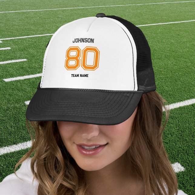 Casquette Orange Sports Team Custom Nom du joueur Numéro d'é (Créateur téléchargé)