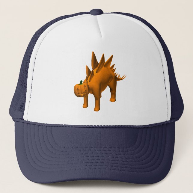 Casquette Orange Stegosaurus halloweenis (Devant)