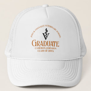 Casquette Orange Vétérinaire Diplôme sur mesure