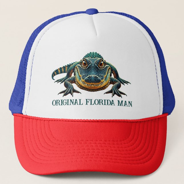 Casquette Original Florida Man avec Alligator (Devant)