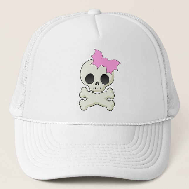 Casquette Os croisés mignons du crâne n avec l'arc de batte (Devant)