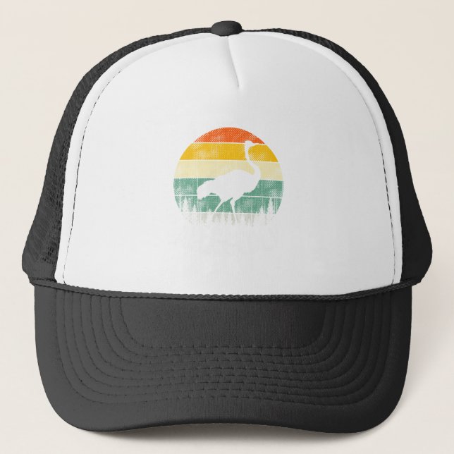 Casquette Ostrich Retro Vint Oiseau Oiseau sans vol (Devant)