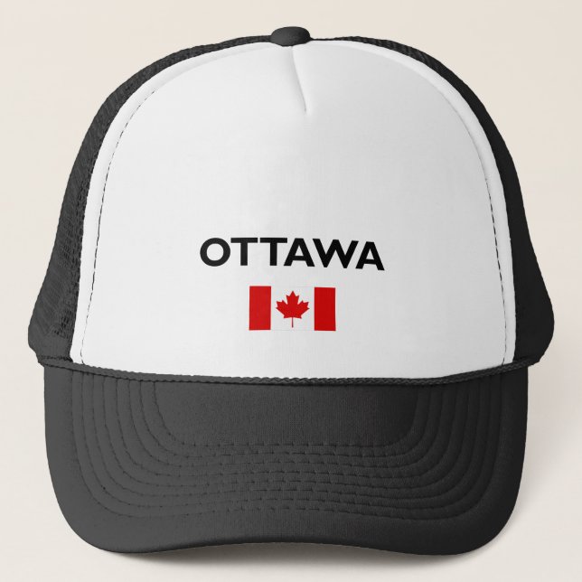 Casquette Ottawa Canada Drapeau canadien couleur claire (Devant)