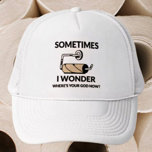 Casquette Où est ton Dieu maintenant ?   Papier toilette vid