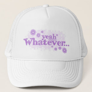 Casquette ouais quoi que ce soit... chapeau violet / casquet