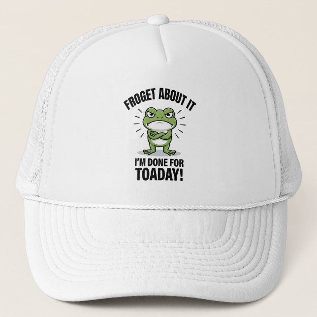 Casquette Oubliez Ça - Blague de Grenouille Drôle (Devant)
