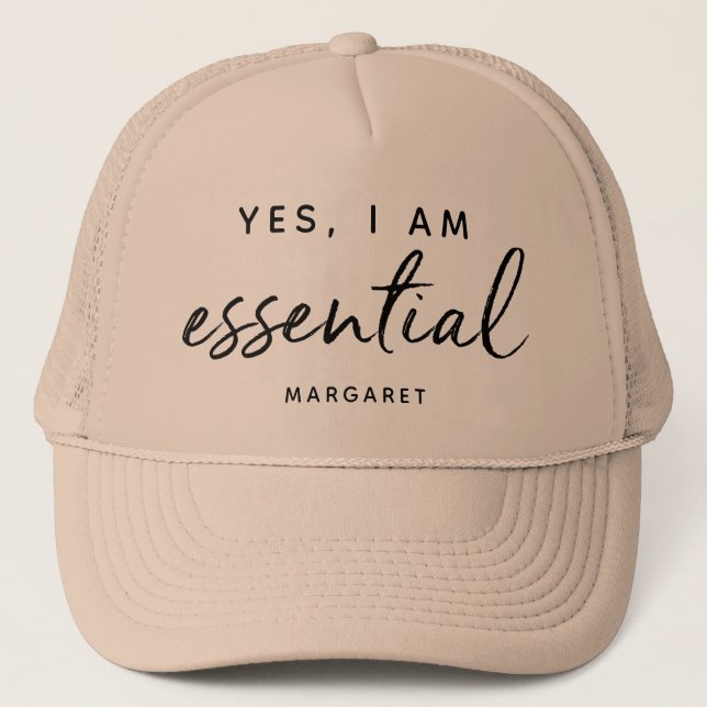 Casquette Oui, Je Suis Un Employé De Première Ligne Travaill (Devant)