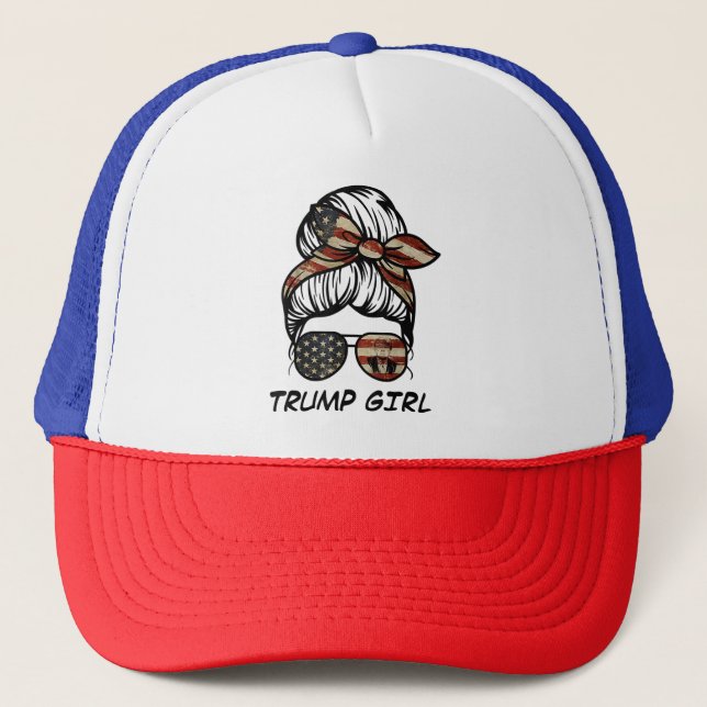 Casquette Oui, je suis une fille de Trump - Trump 2024 Elec (Devant)