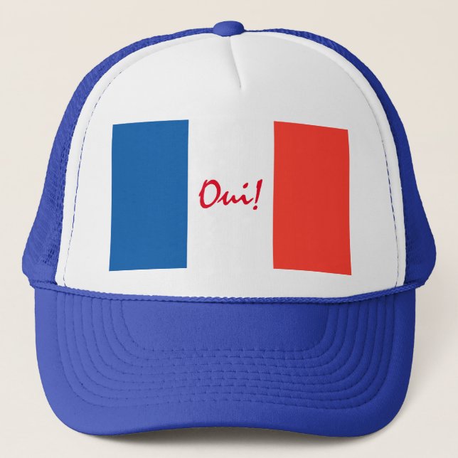 Casquette Oui Yes French Flag Customizable (Devant)