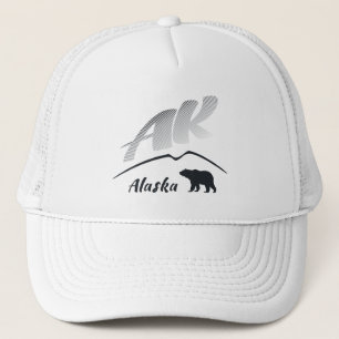 Casquette Ours (AK) brun de Kodiak de l'Alaska - logo noir