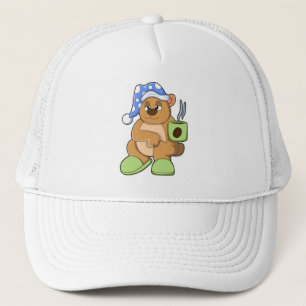 Casquette Ours avec la Coupe du Café & Tête de Bleu