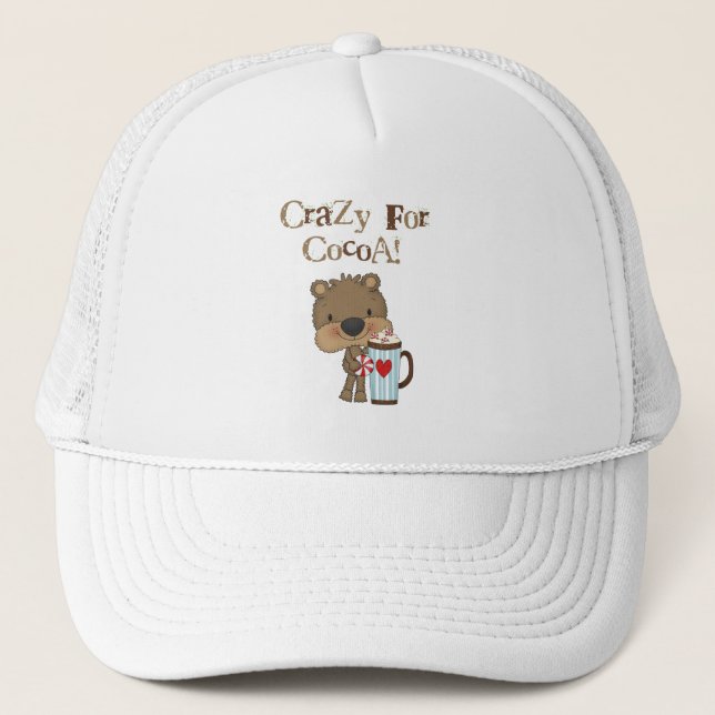 Casquette Ours de garçon fou pour des vacances de cacao (Devant)