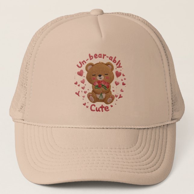 Casquette Ours en peluche mignon à ne pas supporter (Devant)