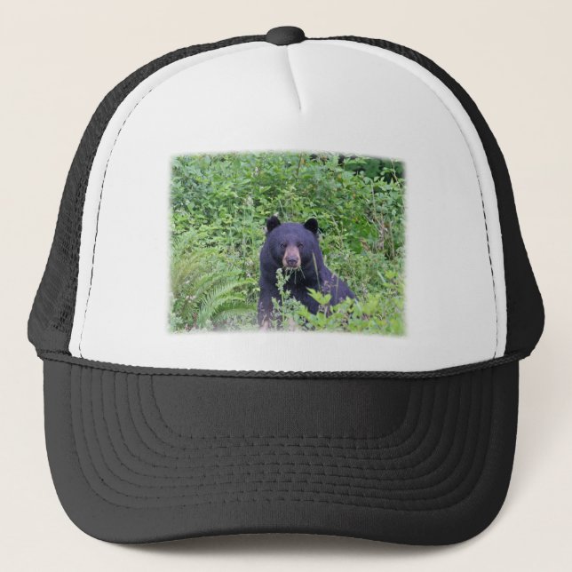Casquette Ours noir dans les bois (Devant)