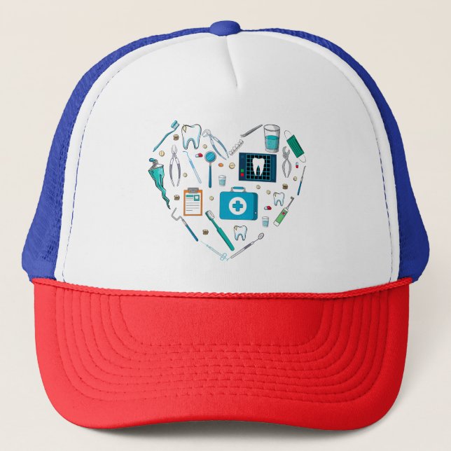 Casquette Outil dentaire amusant Coeur (Devant)