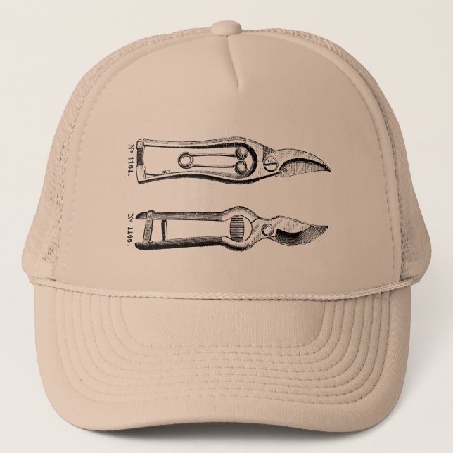 Casquette Outils vintages de jardinage Pruners Chapeau de ca (Devant)