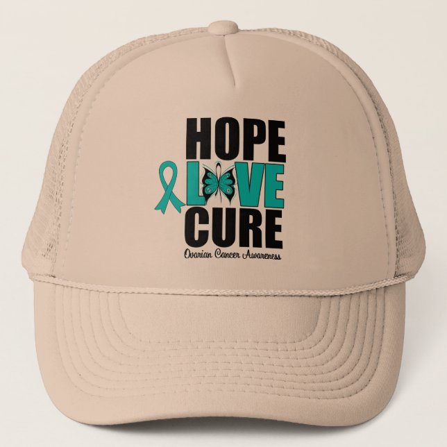 Casquette Ovarian Cancer Hope Love Cure (Devant)