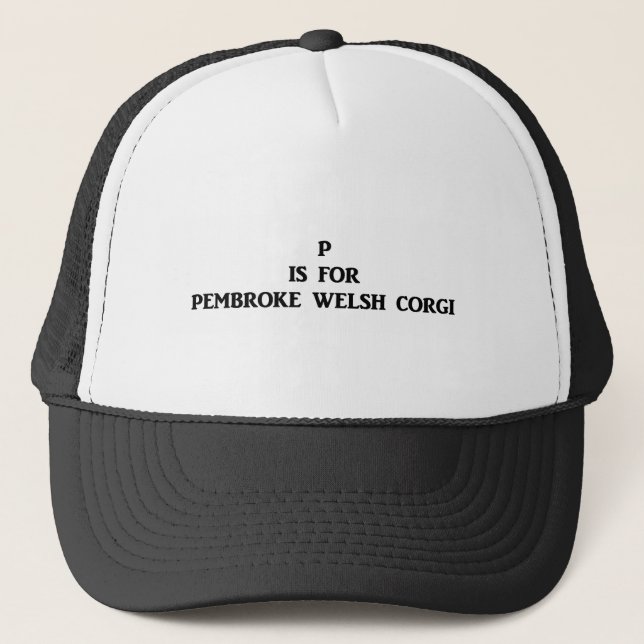 Casquette p est pour pembroke welsh corgi (Devant)