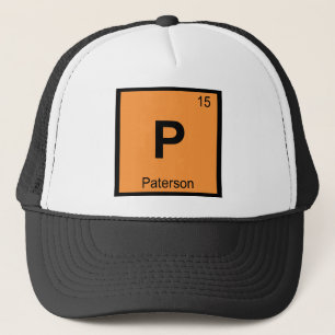 Casquette P - Paterson New Jersey Chimie Tableau Périodique