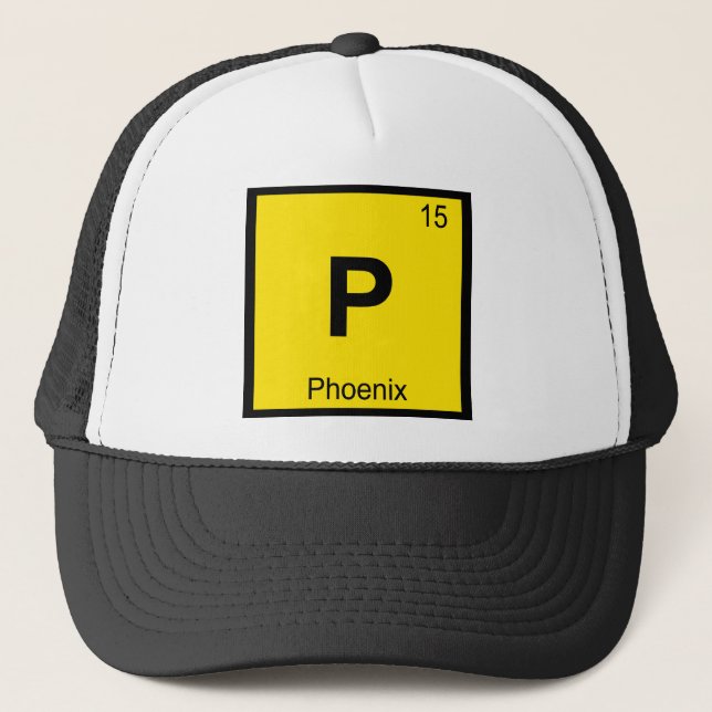 Casquette P - Phoenix Chimie Grecque Symbole du Tableau Péri (Devant)