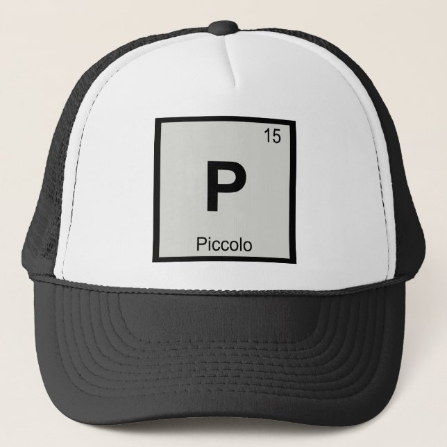 Casquette P - Symbole de tableau périodique de la chimie de  (Devant)