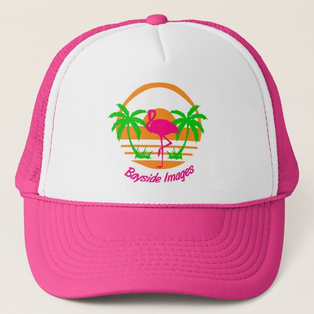 CASQUETTE PAC ROSE DE FLAMANT ROSE D'IMAGES DE BAYSIDE (Devant)