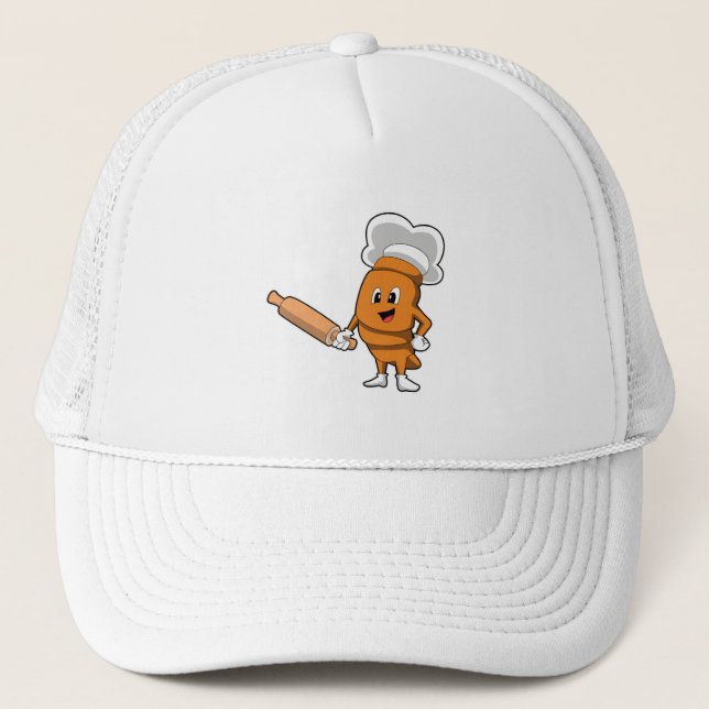 Casquette Pain comme cuisson avec broche à rouleaux (Devant)