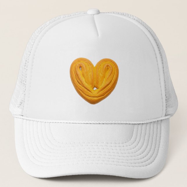 Casquette Pain de Pâtisserie Feuilletée en Forme de Cœur Dor (Devant)